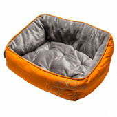 Rogz Дизайнерско легло в оранжев цвят и декорация лапичка Luna Podz Orange Paw – 25x38x52 см